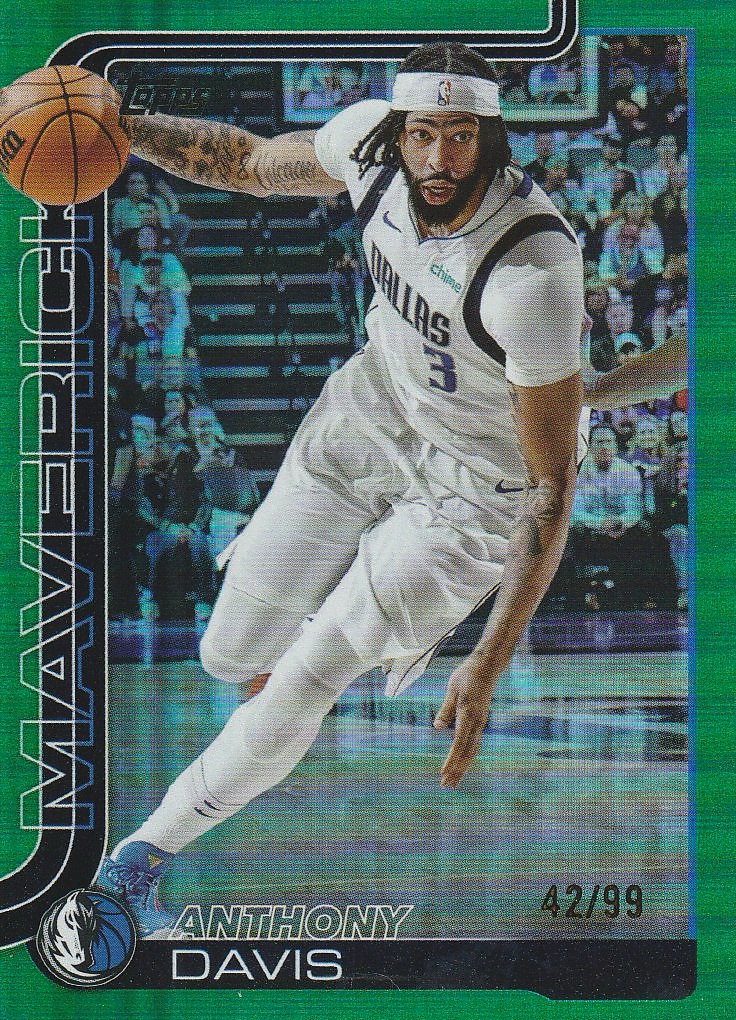 Anthony Davis 2025 Topps #169 Holo Green Foil 42/99